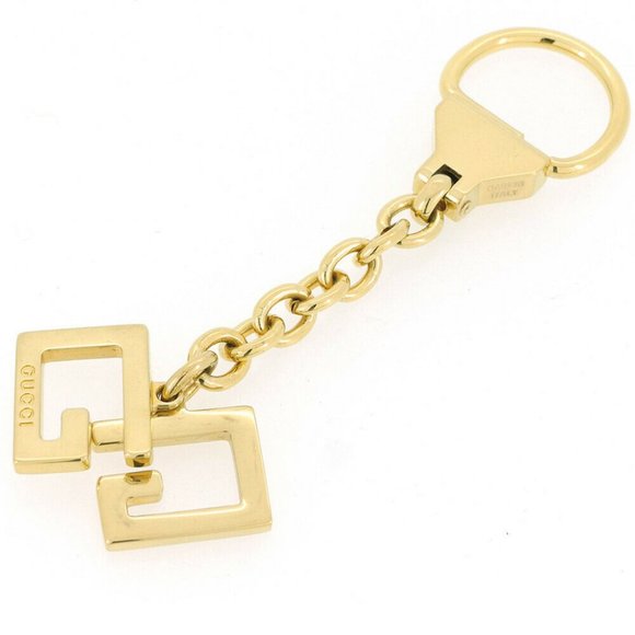 GUCCI Keychain G Mark Gold Hardware Auth used T17131 - Picture 1 of 7
